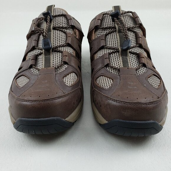 Orthofeet 593 Alpine Leather Sandal Mens 13 EE Wide Brown Orthotic Adjustable - Picture 3 of 12